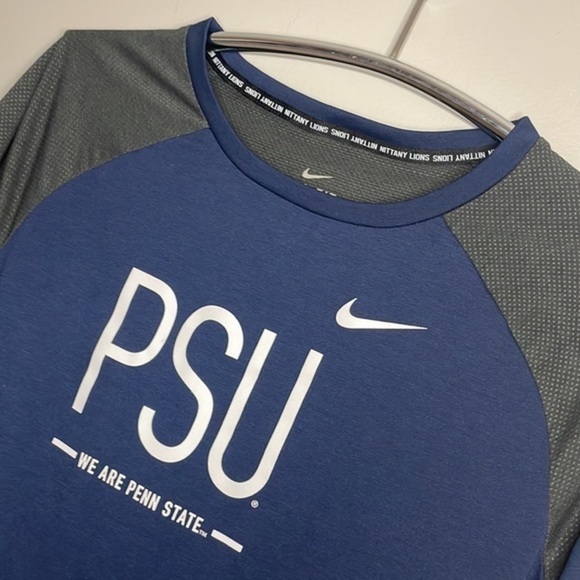 NIKE | Women’s Blue & Gray NIKE DRI-FIT PENN STATE Long Sleeve Shirt Size Small - Picture 2 of 9